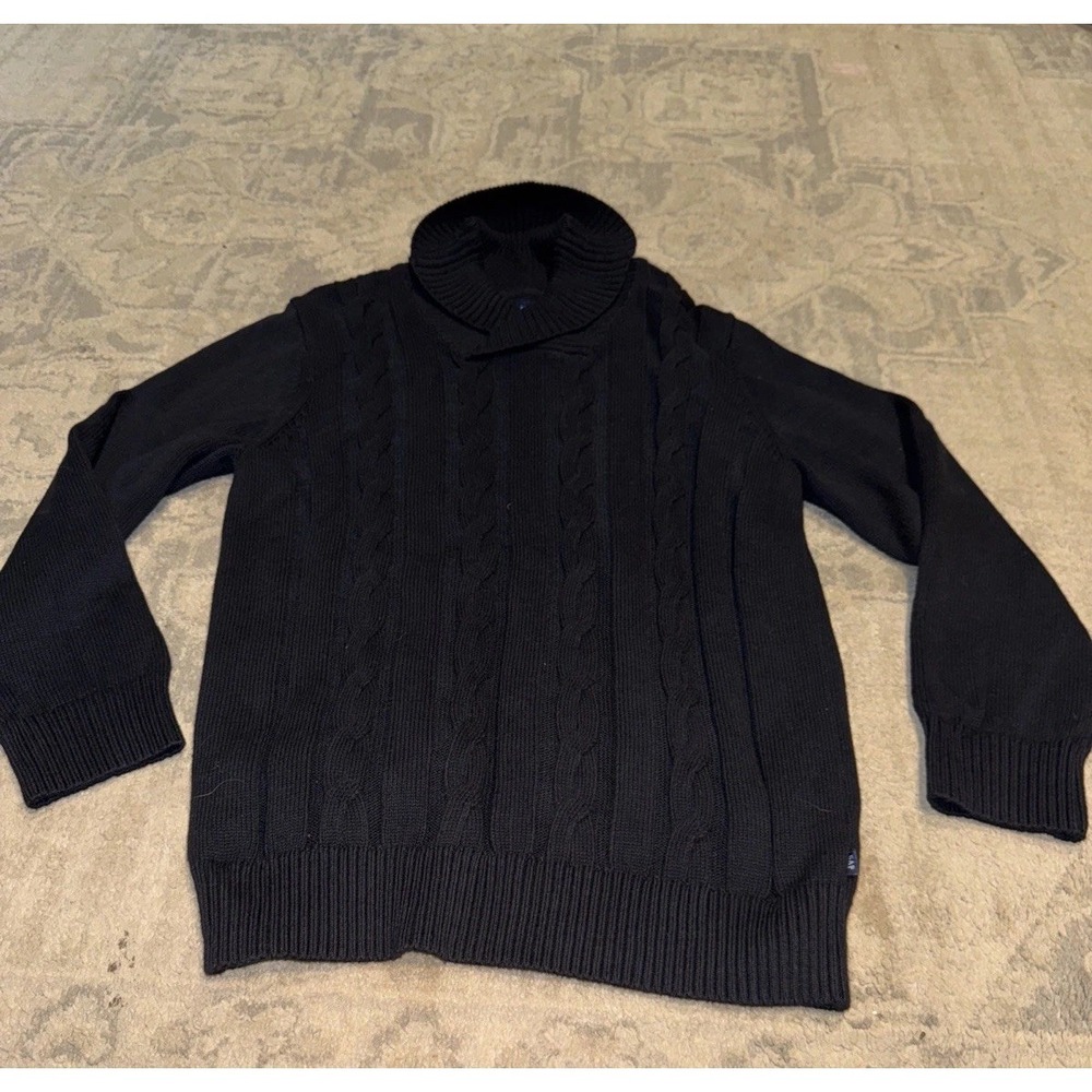 Gap Boys Black Cableknit Sweater‎ Gap Kids Sz XL 14-16 Fisherman New